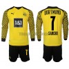 Original Trikotsatz Borussia Dortmund Sancho 7 Heimtrikot 2021-22 Langarm Für Kinder